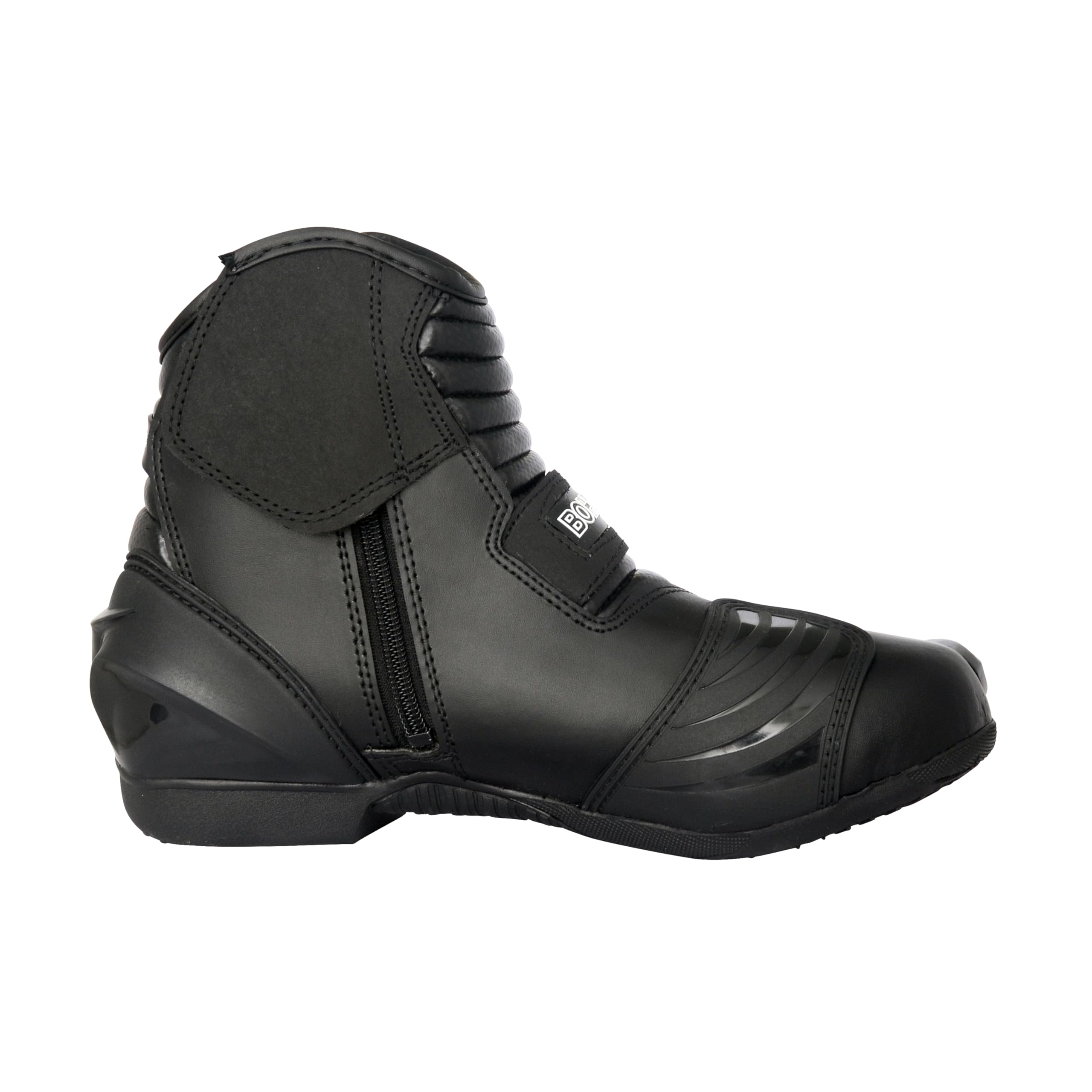 Bohmberg Botas de moto para hombre AUDAX, botas moteras, botas deportivas para moto fabricadas en piel, hidrófugas con protectores reforzados protectores