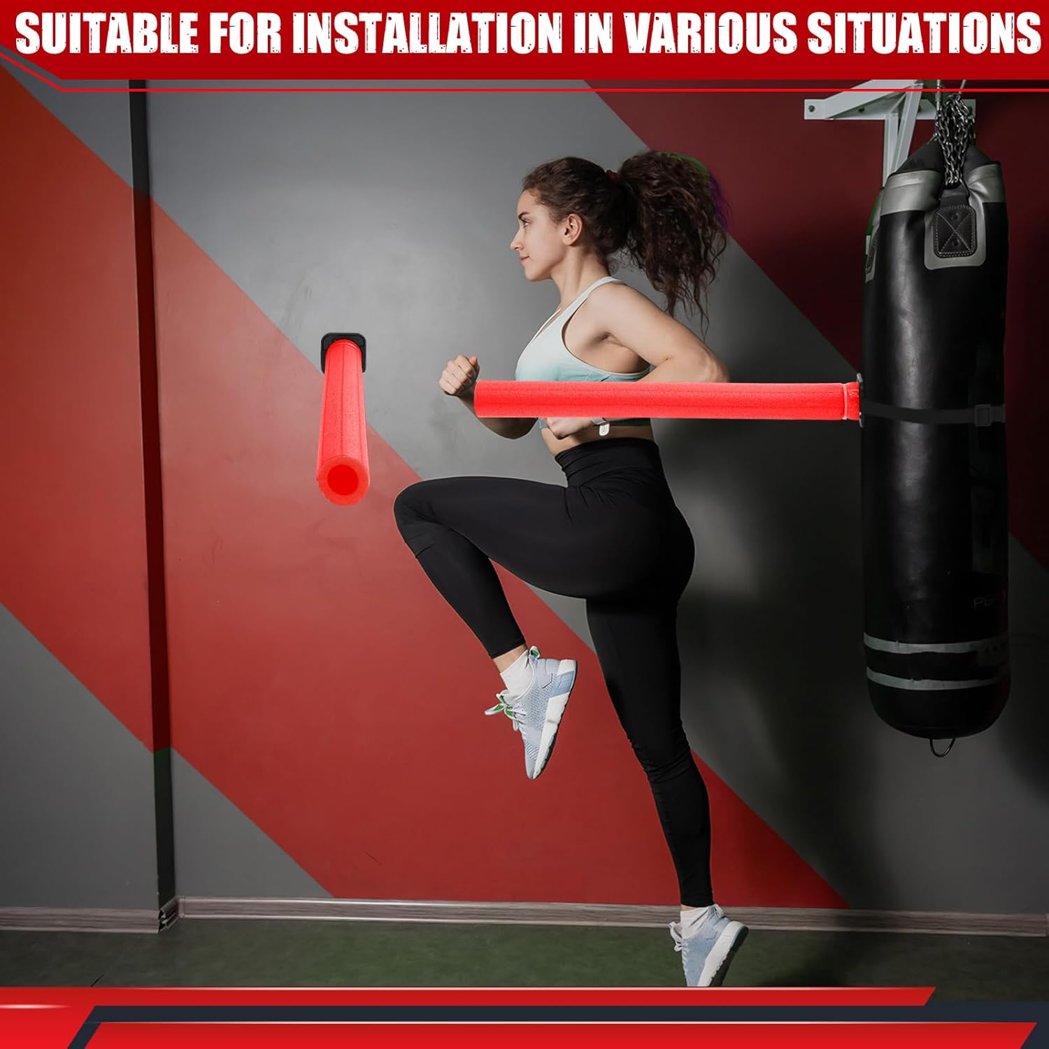 LEIFIDE 2 Pack Slip Stick Boxing Slip Bag Foam Attachment for Punching Bag Head Movement Training Dodging Boxing Bar for MMA Defense Reflex Training Equipment Punches Practice Accessories Home Gym