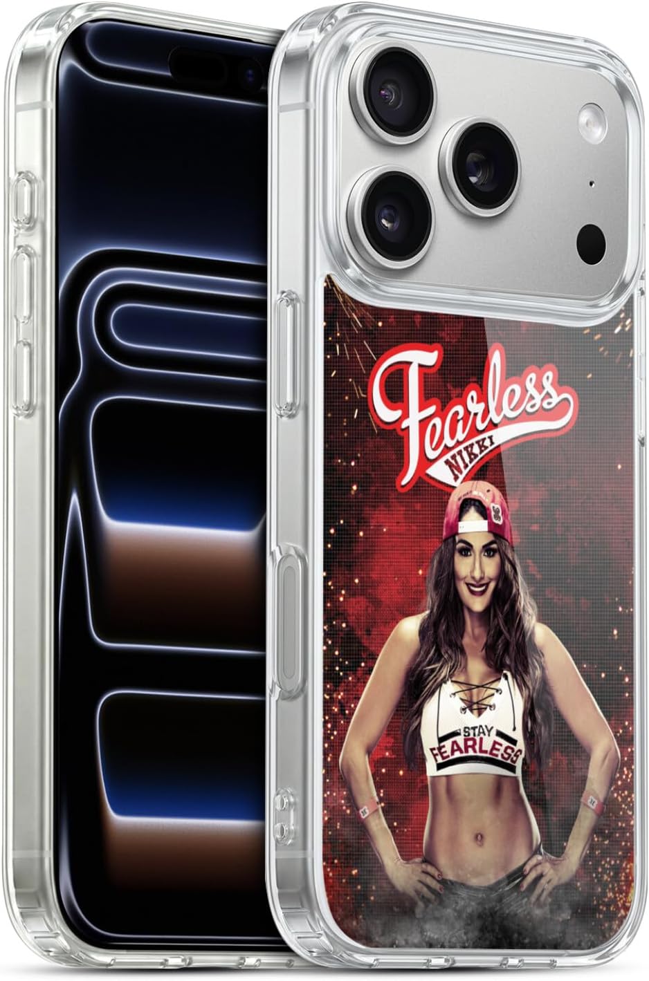 Head Case Designs Officially Licensed WWE LED Image Nikki Bella Gel Case [Military Grade Protection] Compatible with Apple iPhone 17 Pro