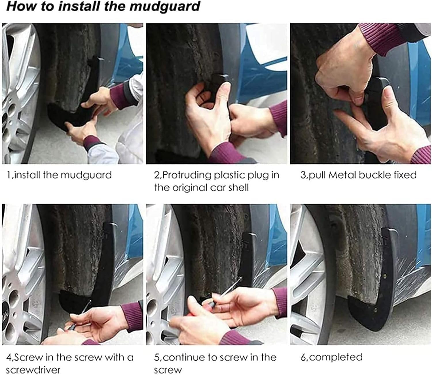 Auto Paraspruzzi per Jeep Renegade 2015 2016 2017 2018 2019 2020 2021, Impermeabile Paraschizzi Guardie Parafanghi Parafanghi Parafango Mud Flap Splash Guard