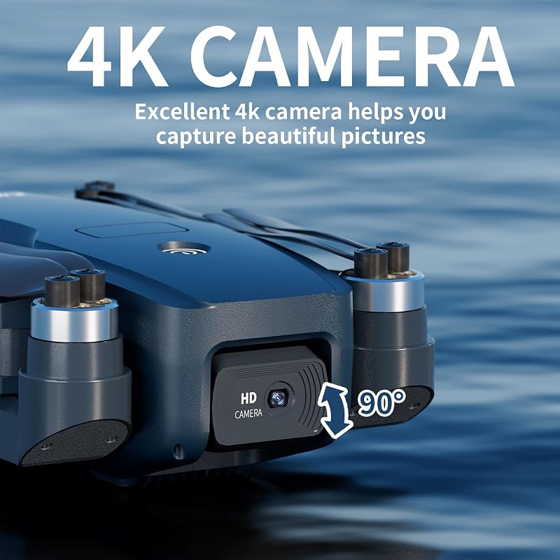 X-IMVNLEI X5 GPS Drón 4K Kamerával, 38 Perc Repülési Idő, 5G WiFi, Összecsukható, Követő Mód, Kefementes Motor, Szélálló, Automatikus Vissza