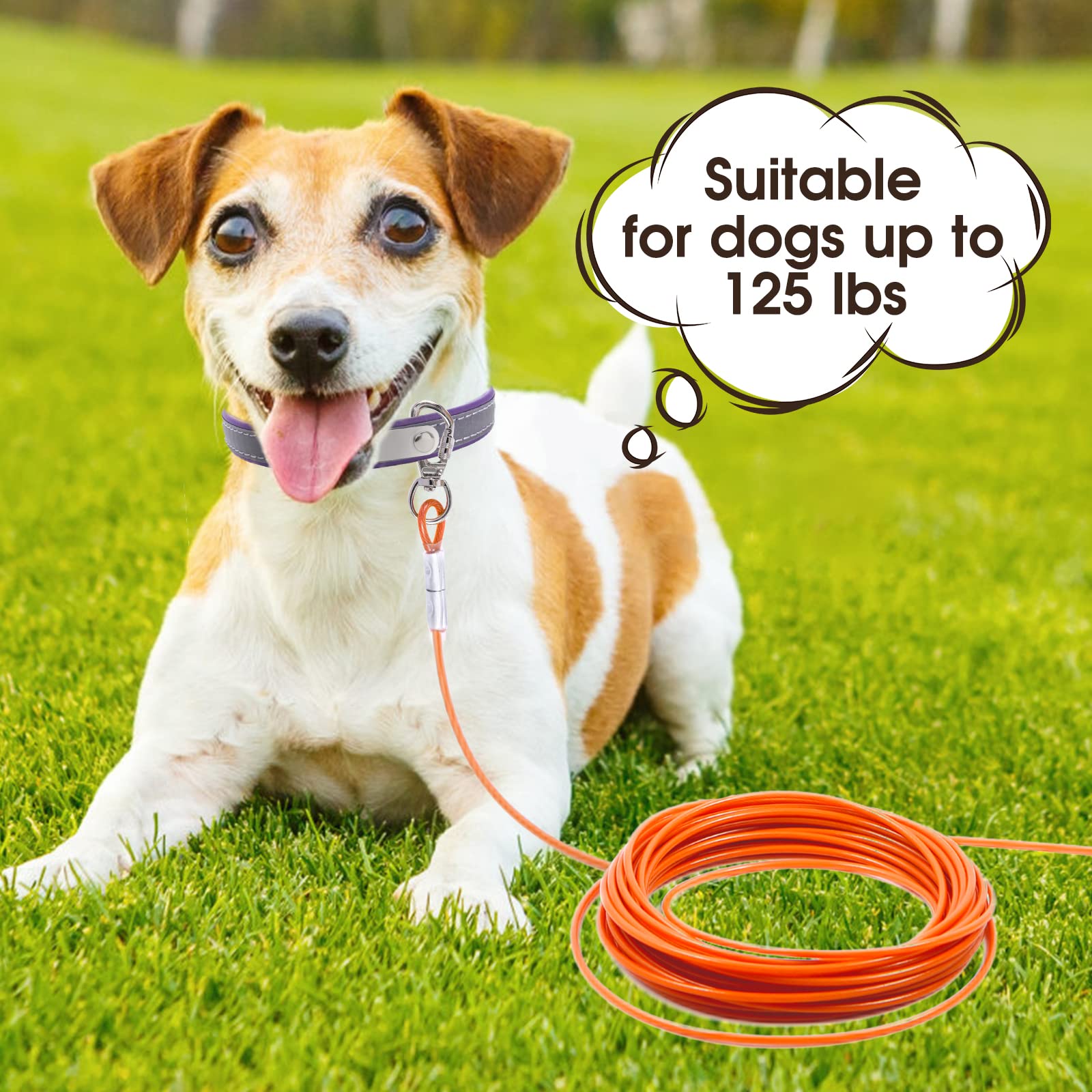 ?Outdoor Tie The Dog Stake Peg Plastic Garden Ground Steel Wire Dogs