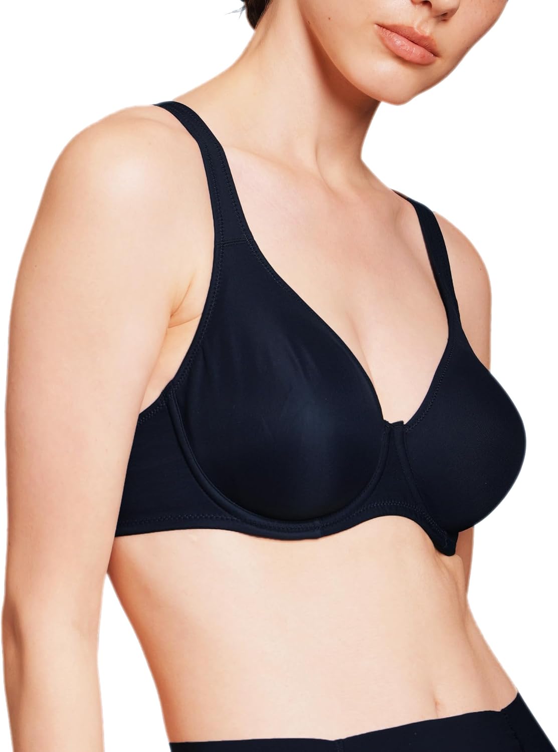 Minimizer Bras for Women Full Coverage Comfort T-Shirt Unlined Bra with Underwire Seamless Cups 36C - 44C - Image 3