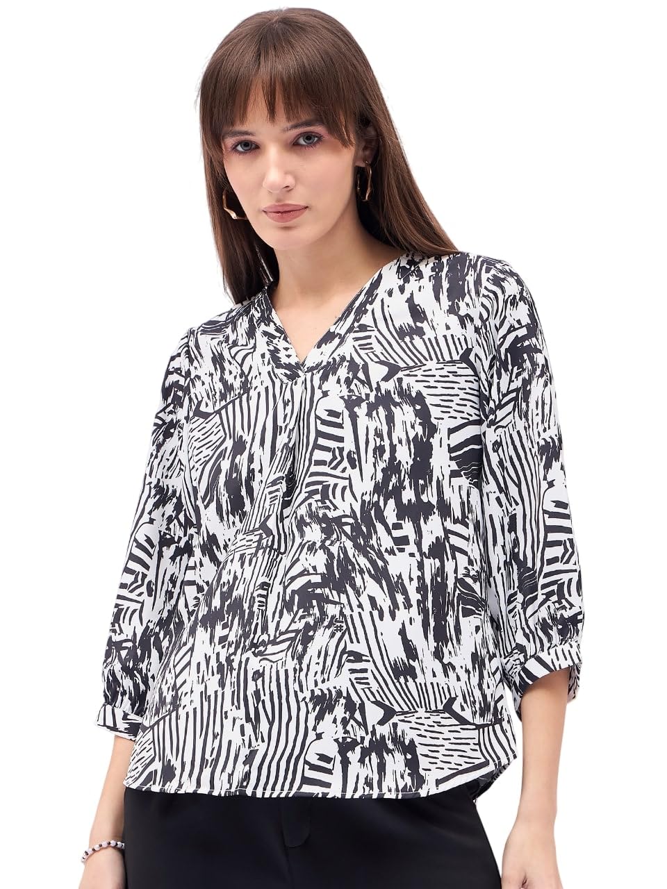 winza designer Women's Satin Printed Tops for Women | Girls Jeans Top-picture-15