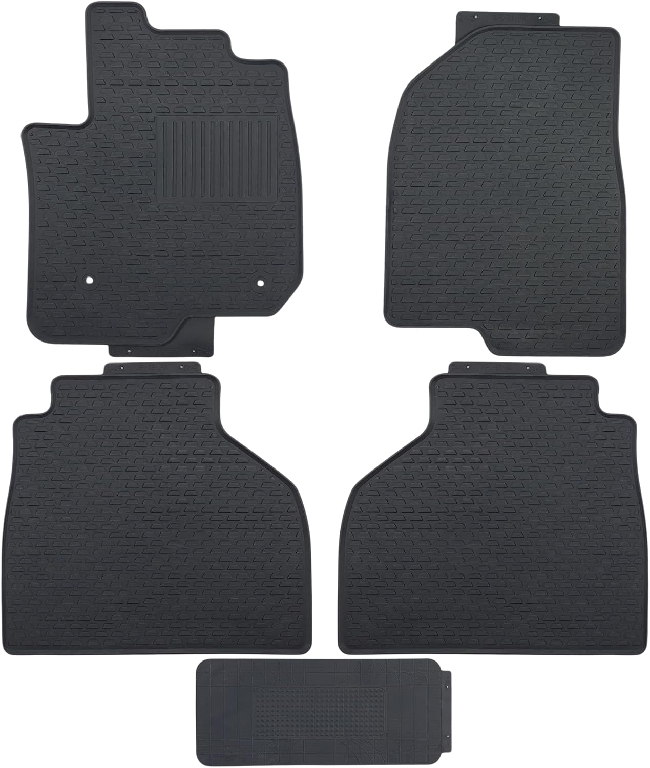 Custom-fit for 2019-2025 Chevrolet Silverado 1500/GMC Sierra 1500 & 2020-2025 Chevy Silverado/GMC Sierra 2500HD/3500HD Crew Cab Premium All-Weather Rubber Floor Mats and Liners
