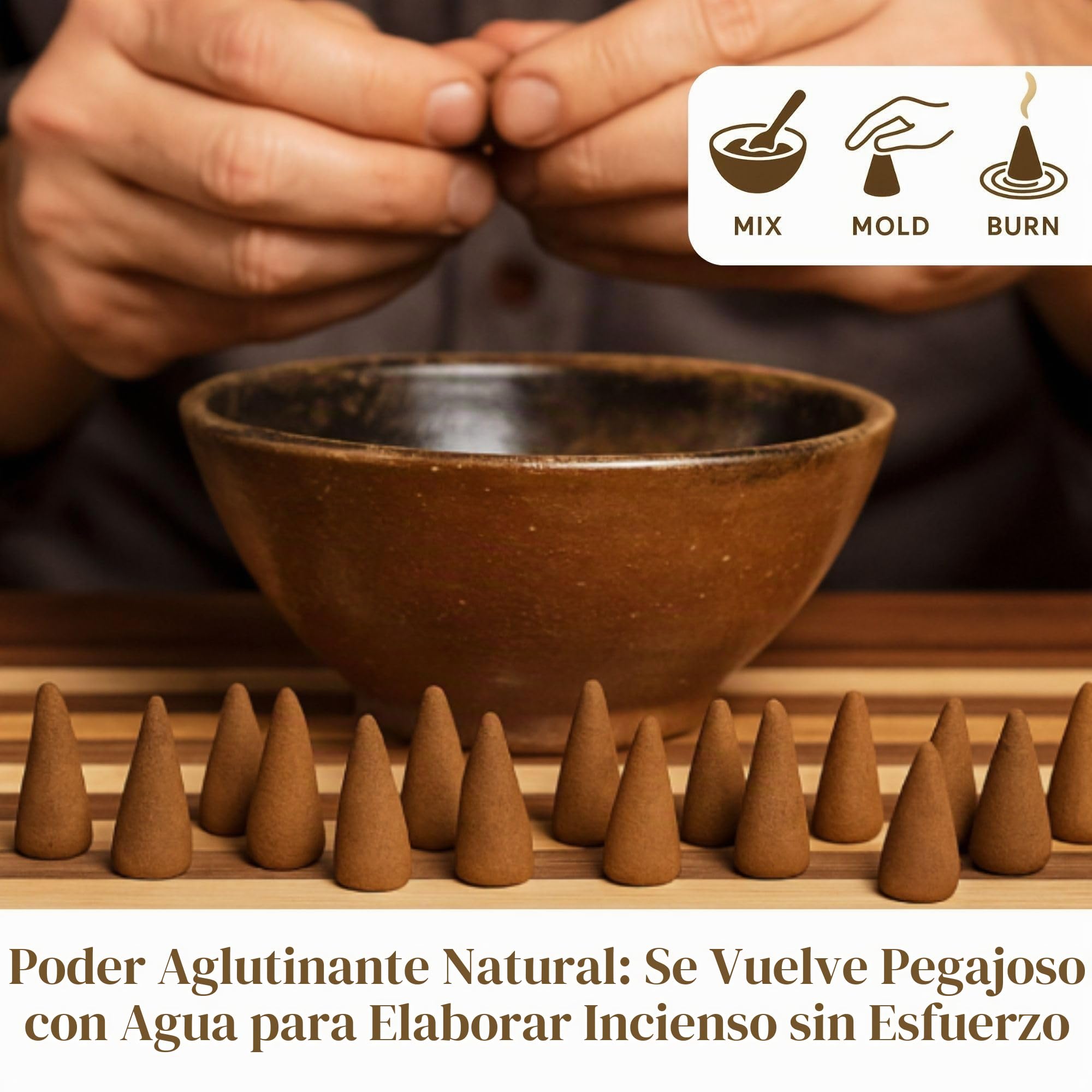 Incienso orgánico Earth Makko en Polvo de para Hacer Conos y Bobina