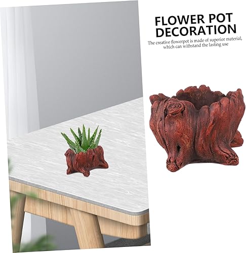 Miniatura 5 de YARNOW Maceta de madera flotante, maceta de madera flotante, bonsái, tronco, plantador de tronco, maceta de jardín, maceta de madera flotante,