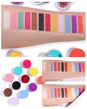Waterproof Matte Gel Eyeliner Pot- Brown Long Lasting Cream Eyeliner Eyebrow Gel, High Intensity Pigments Smudge-proof Eye Liner Brow Cream, for Halloween Cosplay Show Eye Liner Brow Face Makeup-#115