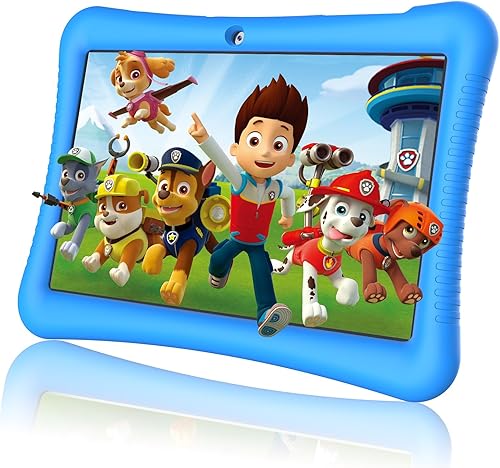 Fivahiva Tablet para niños de 7 pulgadas Android Tablet para niños Tablet de aprendizaje para niñas pequeñas tabletas con funda de silicona,