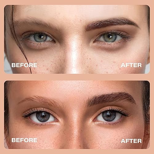 Miniatura 7 de Bolígrafo mágico y preciso para cejas impermeable, duradero e impermeable con 4 puntas de microhorquilla, crea maquillaje natural para cejas (gris