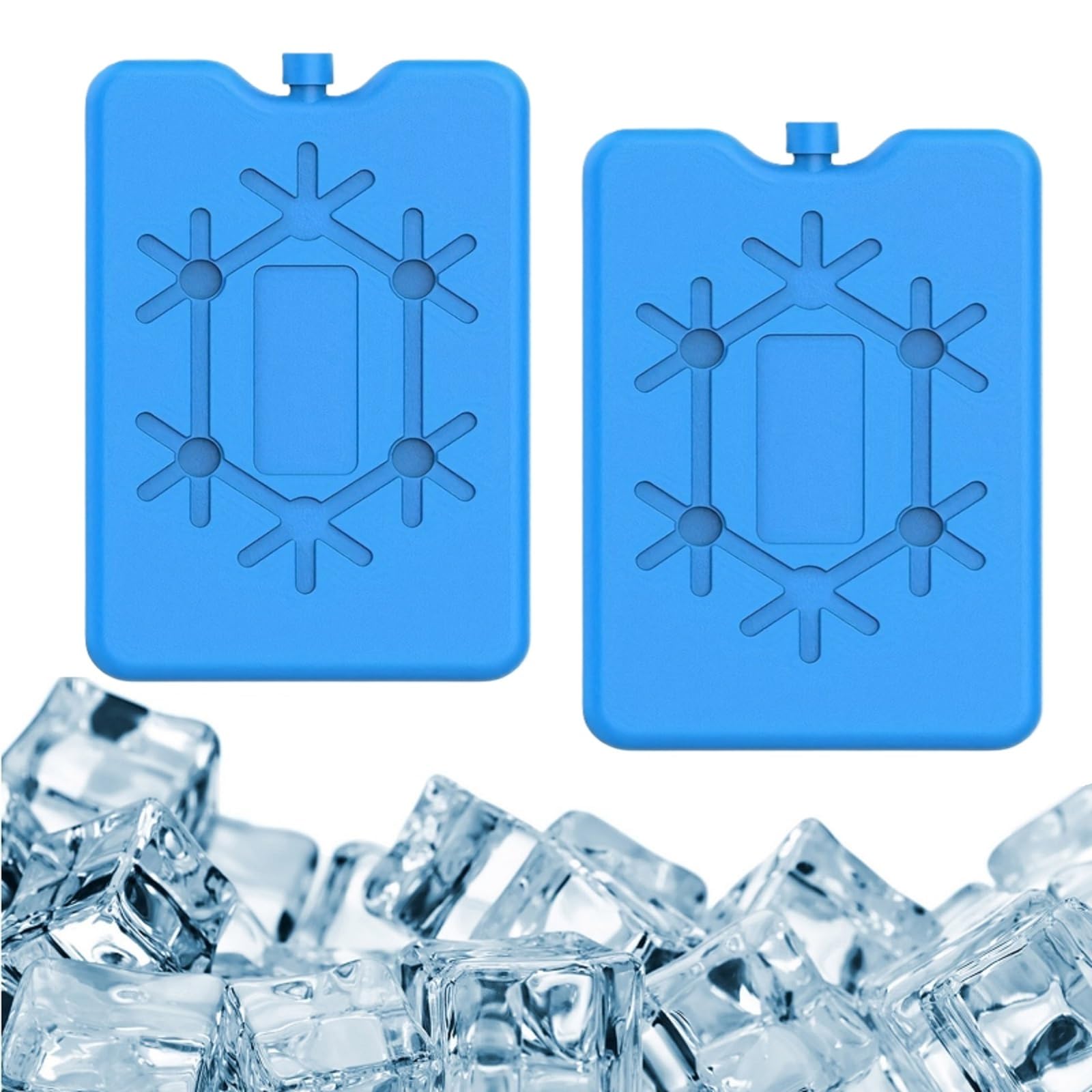 BavootyIce Packs for Cool Bag, Reusable Flat Cool Pack, Blue Cooling Elements, Cooling Elements for Cool Bag, Reusable Cooling Elements, for Freshness and Coolness of Food in Lunch Boxes, Pack of 2