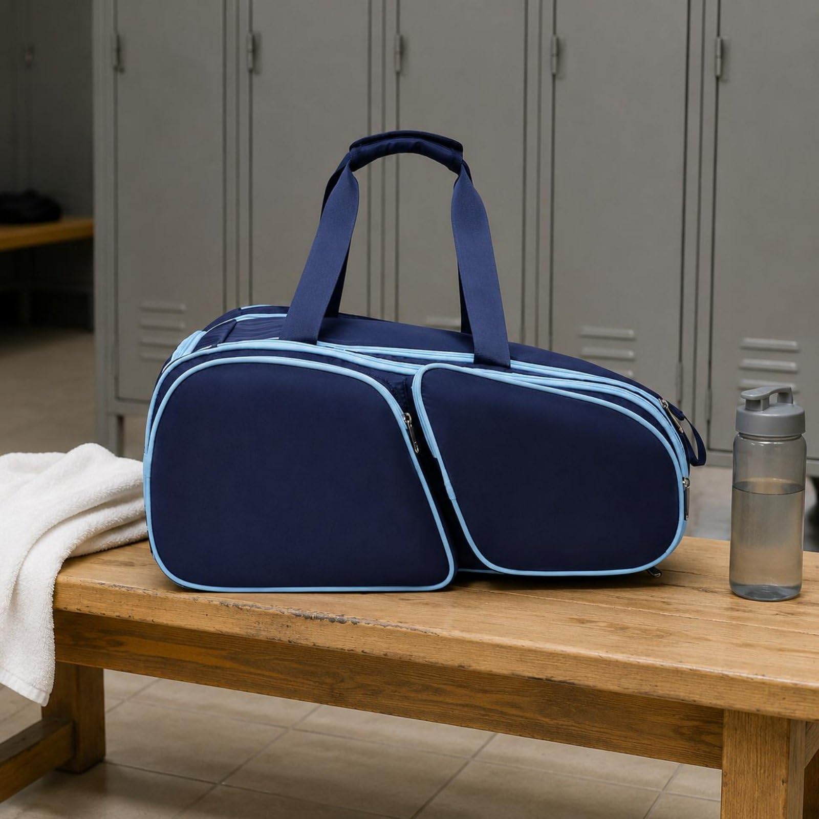 Borsa Racchette Tennis Scomparti con Cerniera Attrezzatura Sportiva Design Versatile Articolo Sportivo