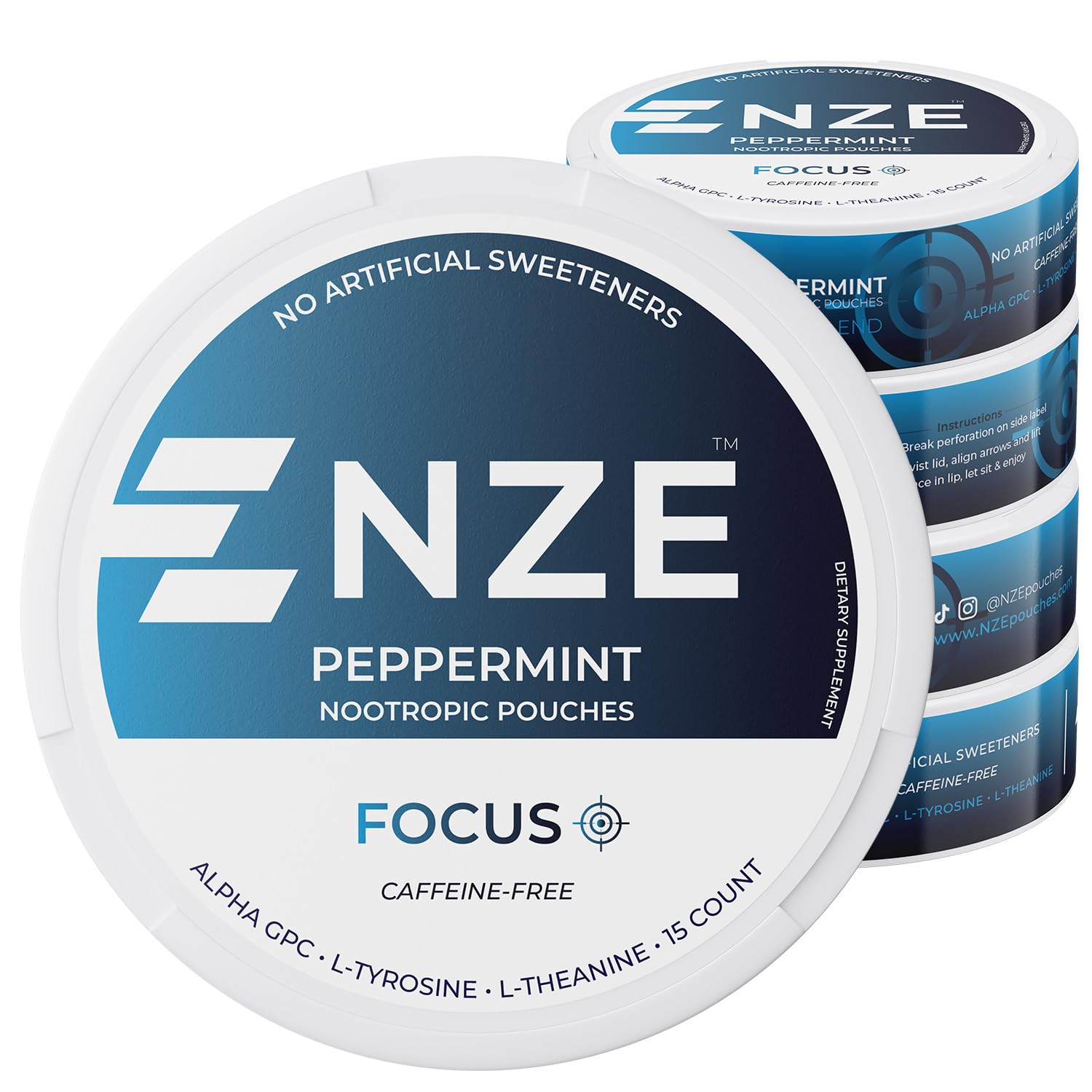 Amazon.com: NZE Caffeine Free Nootropic Pouches (Peppermint