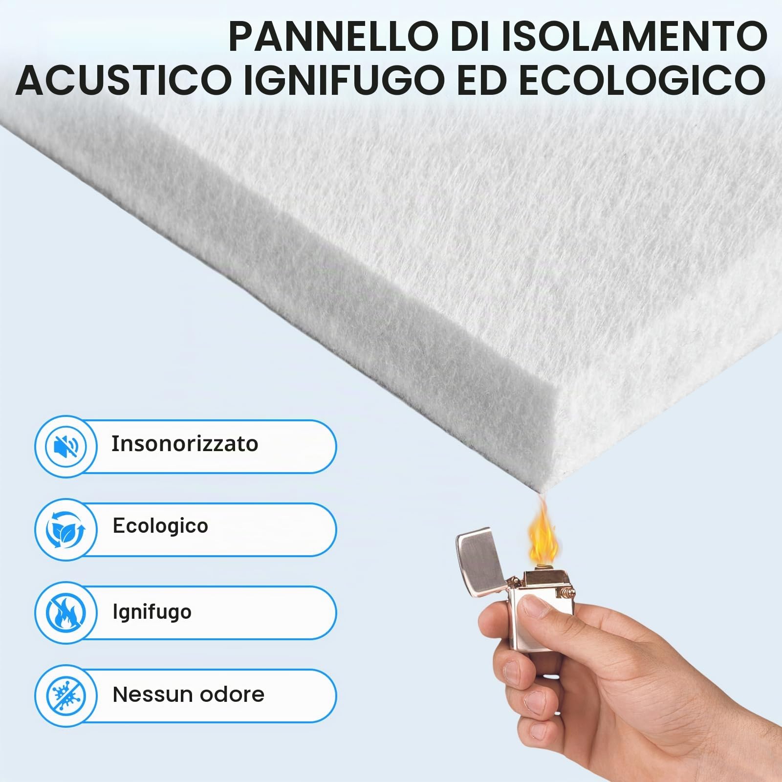 Anluoamfuy 12 Pezzi Pannelli Fonoassorbente Autoadesiva, Isolamento Acustico Fonoassorbente Ad Alta Densità, Isolamento Acustico per Soffitti e Porte Pannelli Fonoassorbenti, Insonorizzazione Stanza
