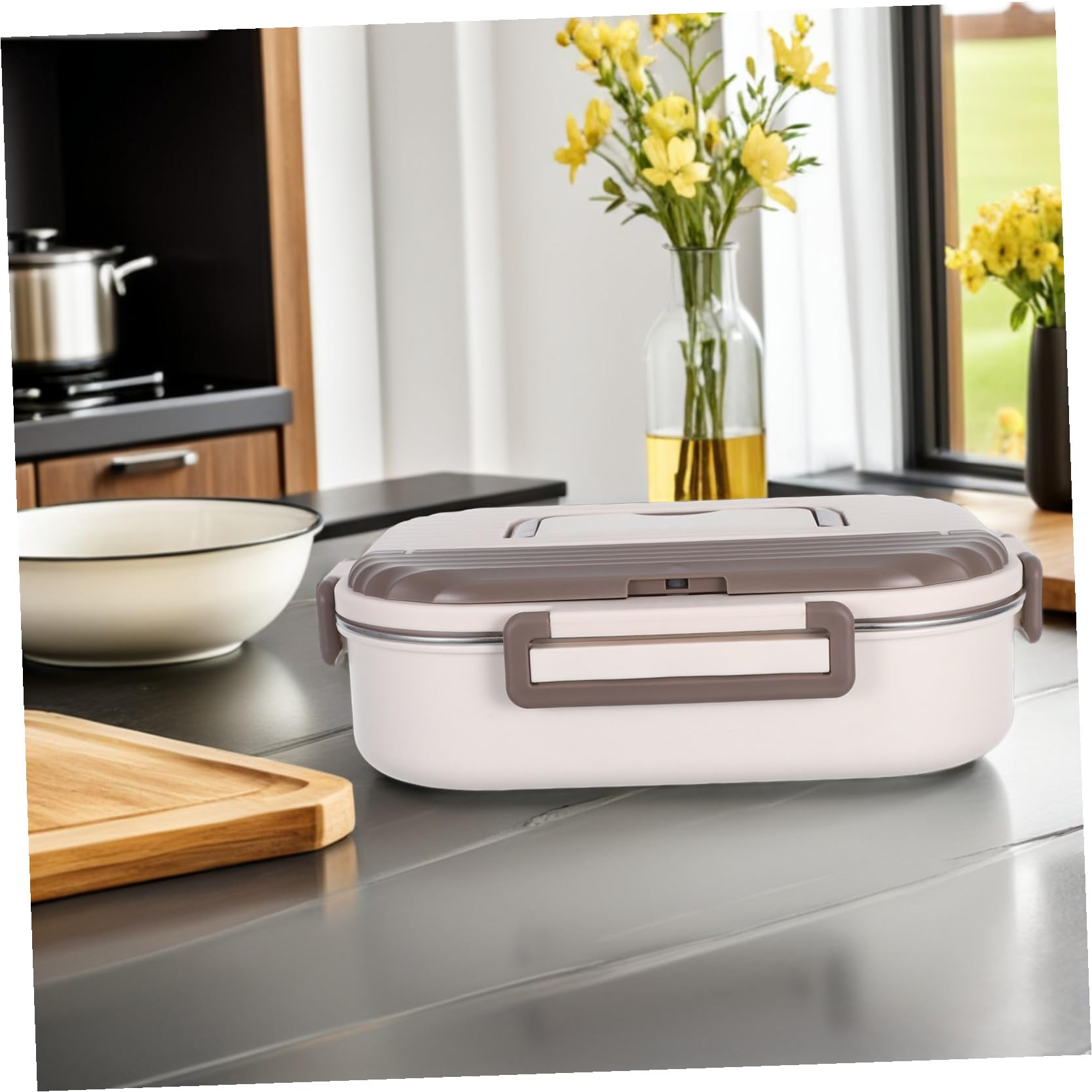 Boîte À Déjeuner Bento En Acier Inoxydable Boîte À Compartimentée Kaki