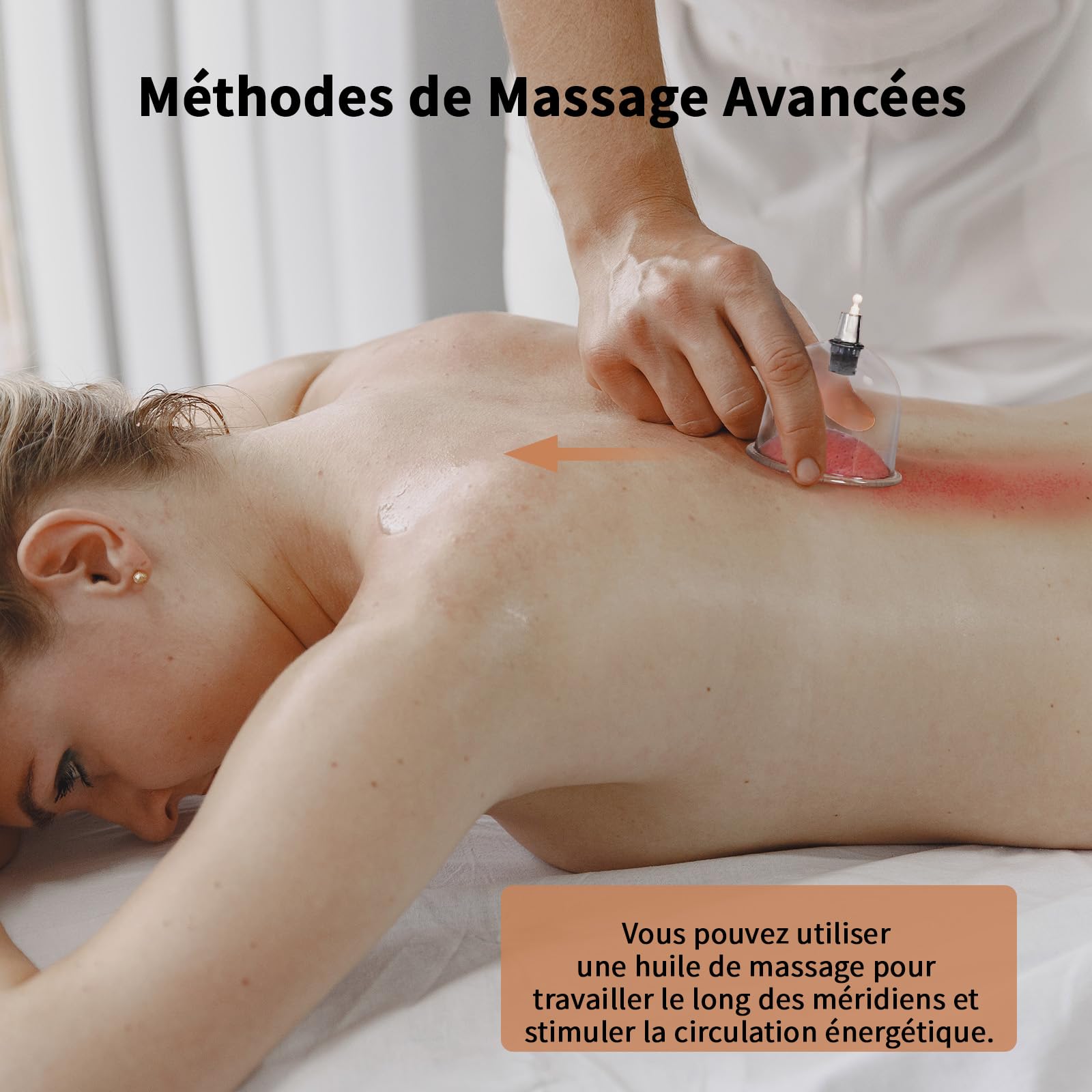Kit de 18 Ventouses Thérapeutiques, ventouse massage anti-cellulite et relaxation musculaire，ventouse hijama comprenant aiguilles d'acupression amovibles, pompe à vide, tuyau d'extension