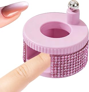 Magnetiskt nagelverktyg, 360 graders vridbar hållare, 1,85 x 1,85 x 1,69 bilspinningsverktyg med kulmagnet, robusta tillbehör, övningsverktyg med robust design, skönhetsverktyg