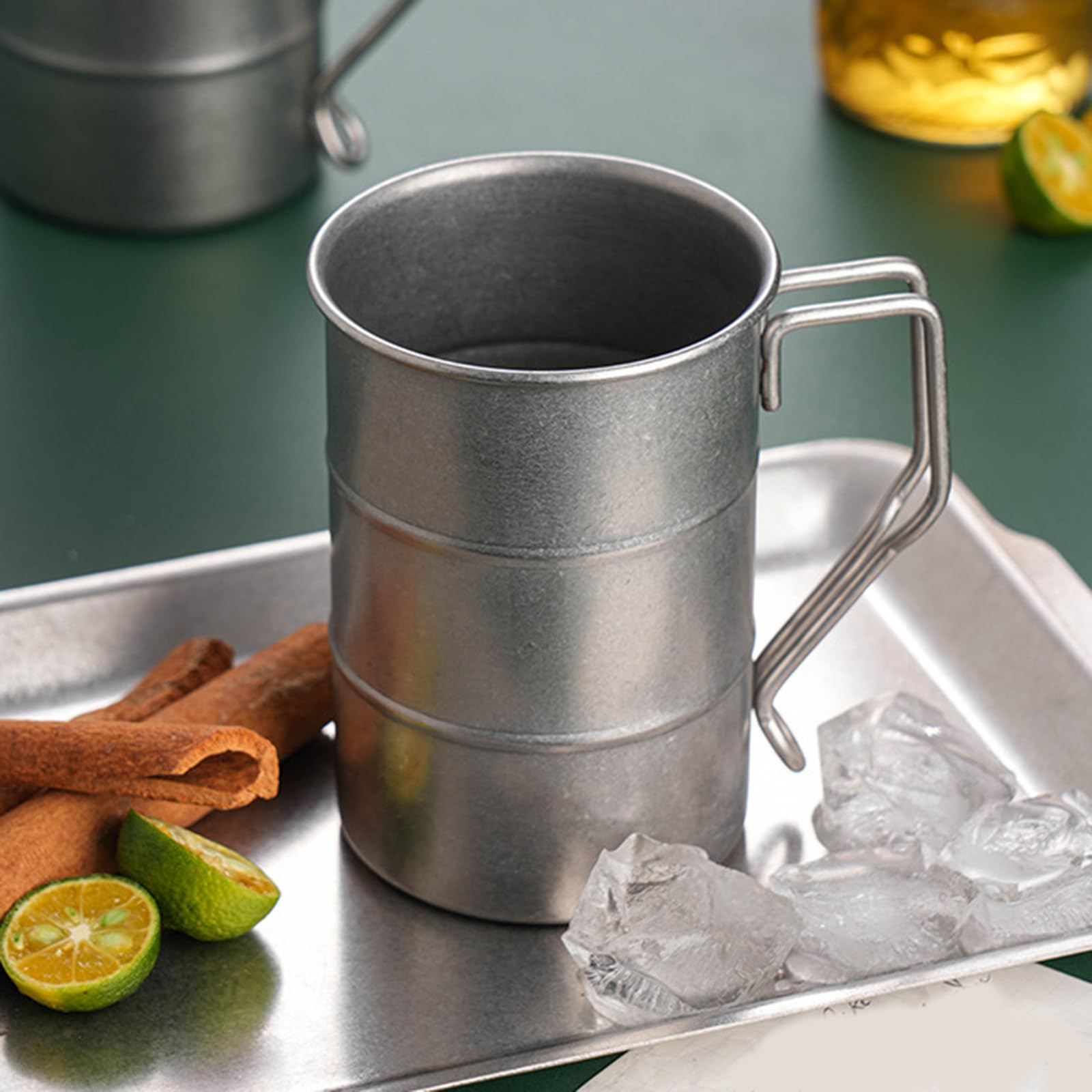 Set 2 Boccali In Acciaio Inox | Stile Industriale | Per Birra, Latte E Acqua | Con Manico