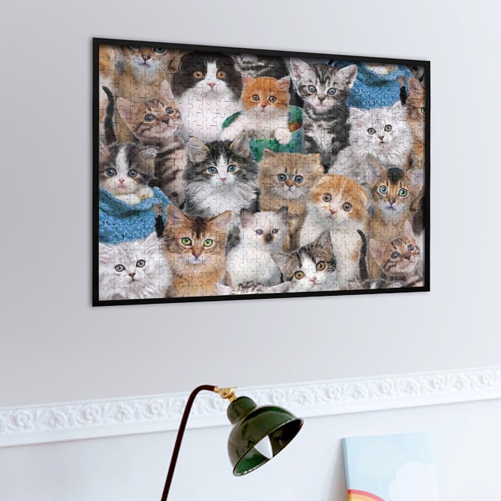 猫のアートジグソーパズル 18x23.5インチ 500ピース