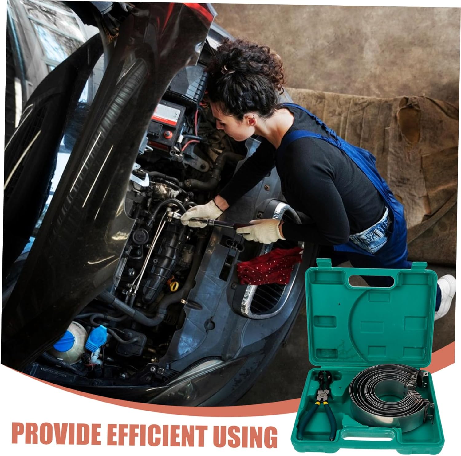 1set Automotive Piston Ring Tool Set Compressor and Plier Convenient Installation Kit for Car Engine Includes Piston Ring Installer and Removal Tools for Mechanics and Diy Projects