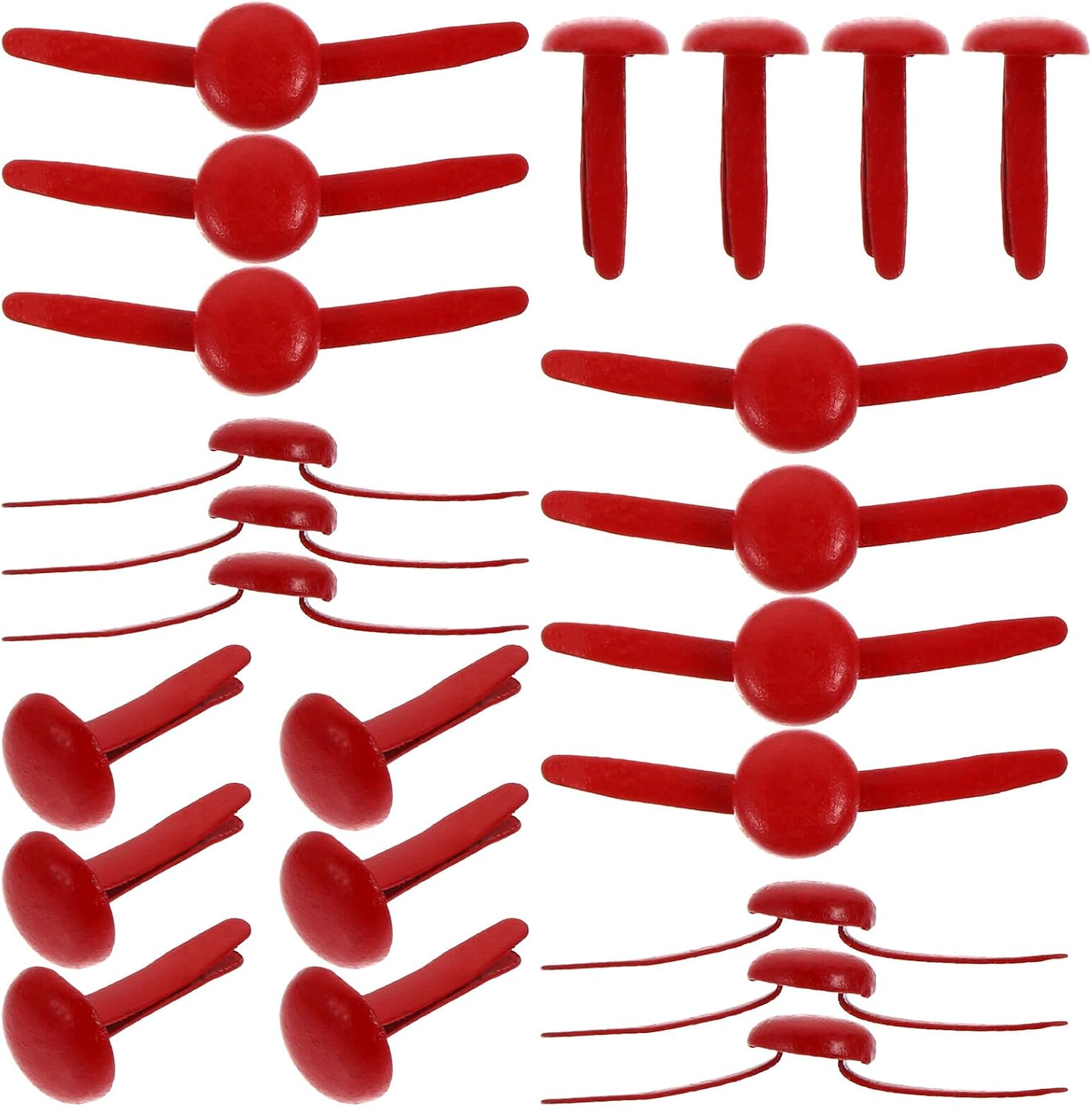 Zerodeko 200Pcs Mini Two-Legged Brads Nails for DIY Crafts Scrapbooking Metal Fasteners for Handmade Projects and Paper Decorations