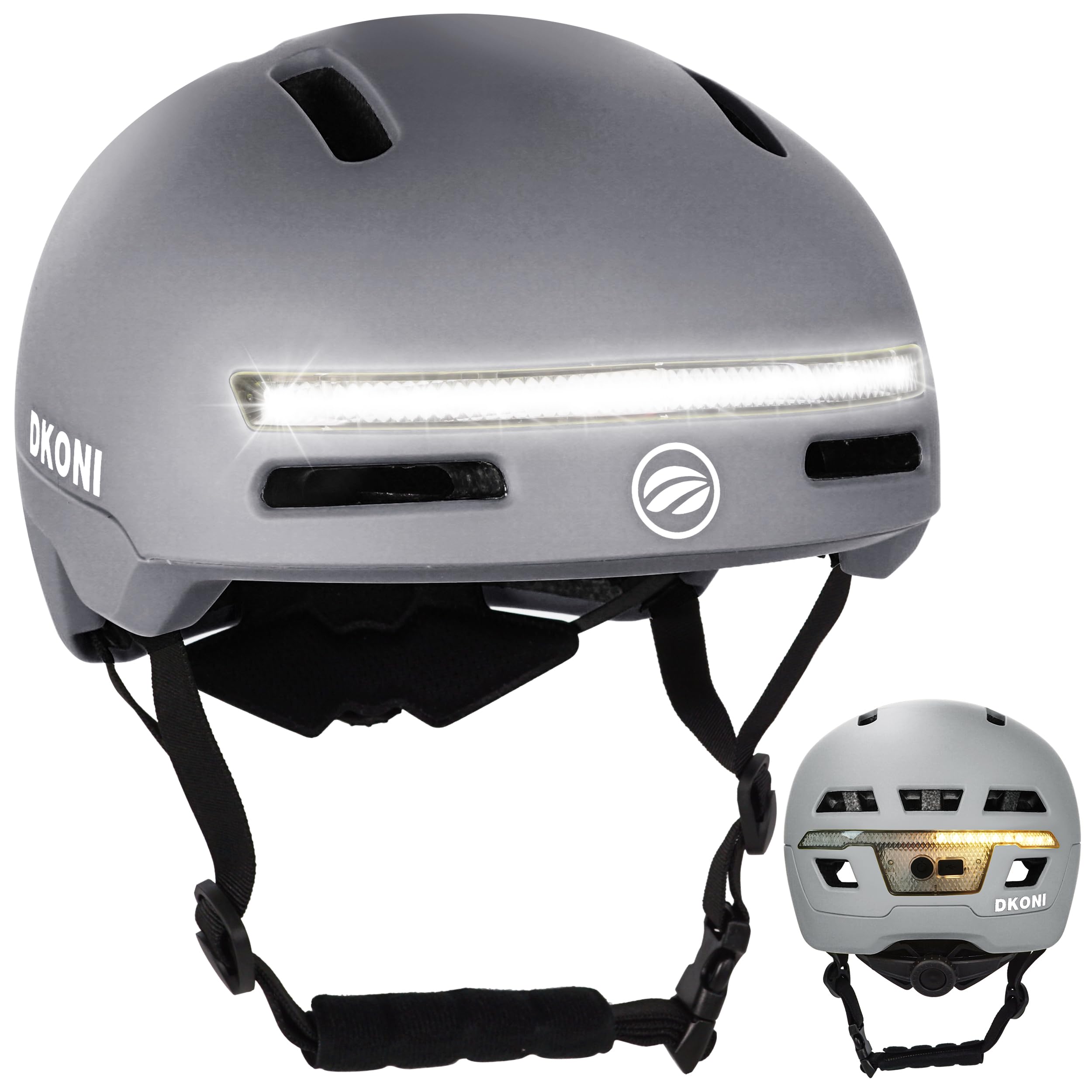 DKONI Bike Helmet with Turn Signals, Brake Light & Front Rear LED Lights