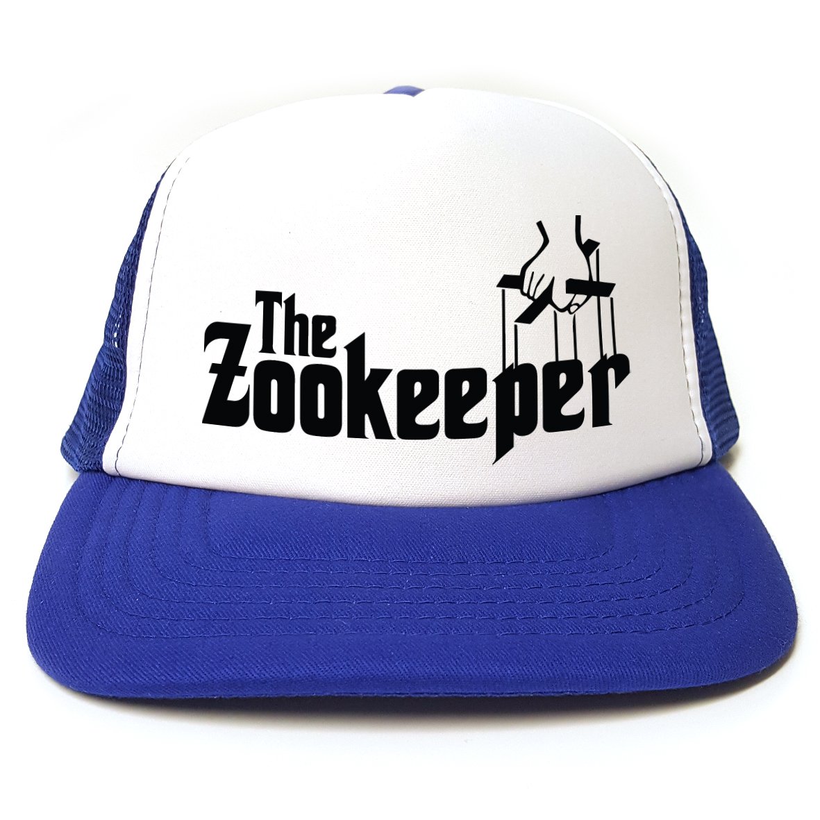 Rocket Fuel 'The Zookeeper' Funny Printed Trucker Cap - Royal Blue