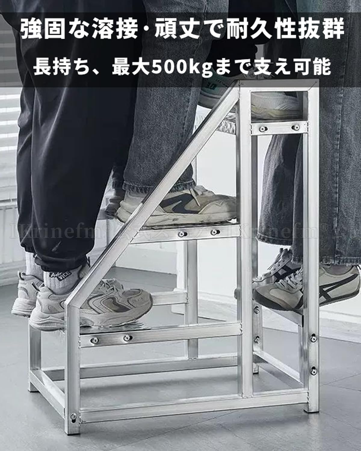 Amazon.co.jp: 踏み台 3段 脚立 業務用 作業台キャスター付き 耐荷重