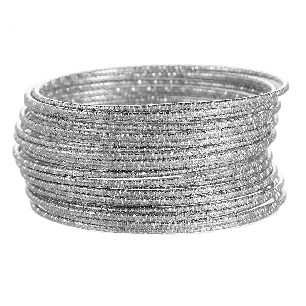 RINTOLER16Pcs Gold Bangle Bracelets for Women - Multi Layer Stackable Textured Bracelets Boho Jewelrys Set.