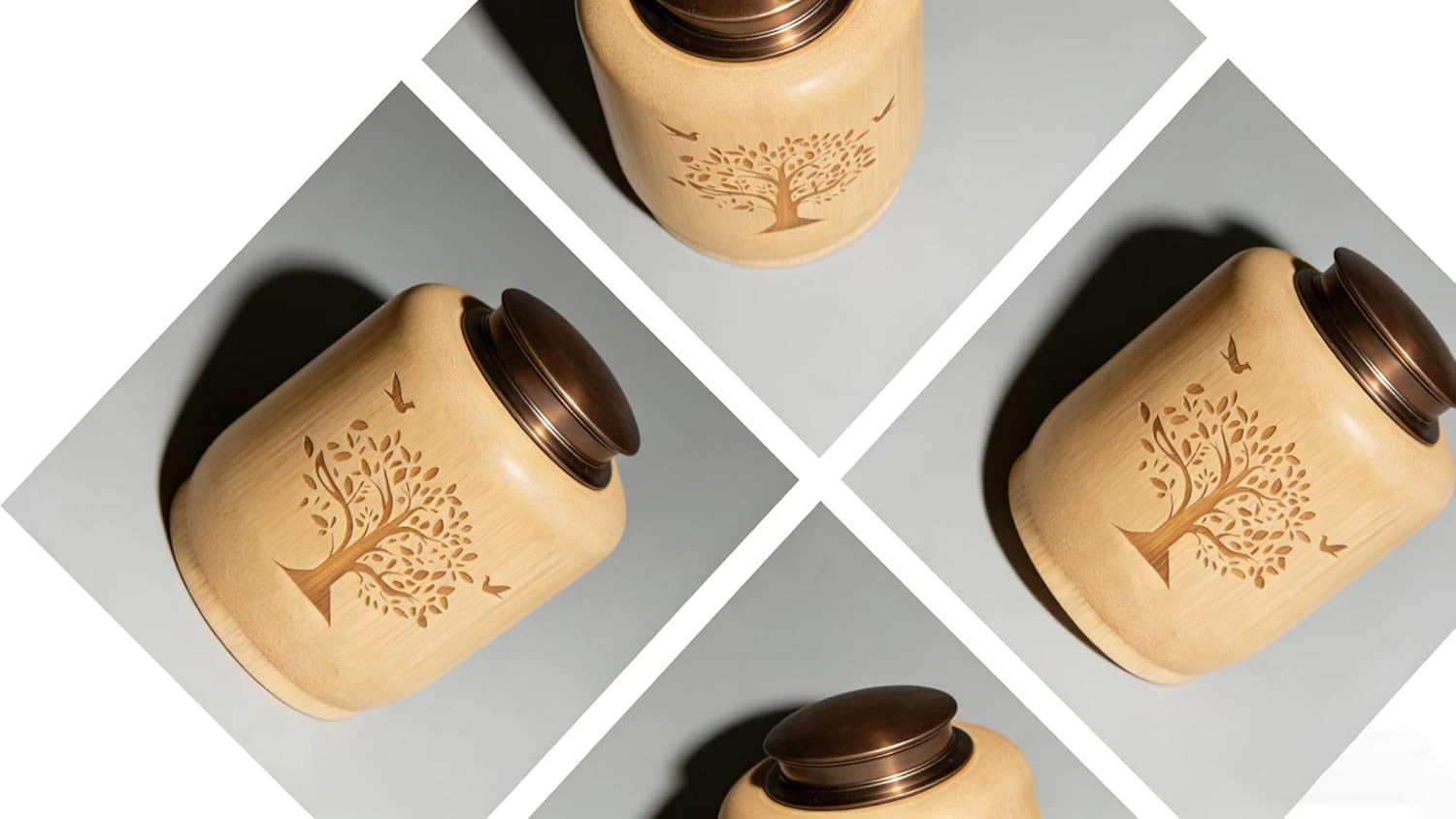 LIUBXUXBamboo Cremation Urn for Human Ashes – Medium Size 75 Cubic Inch – Decorative Tree of Life Design – Suitable for Adult Male and Female – Keepsake Ash Container for Home or Memorial Display - Image 6