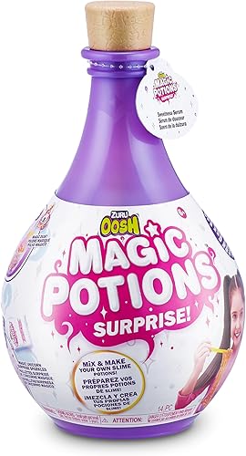 Oosh Potions Slime Surprise (morado) por ZURU - Kit de slime para bricolaje con destellos, cuentas, purpurina, alivio del estrés, recuerdos de