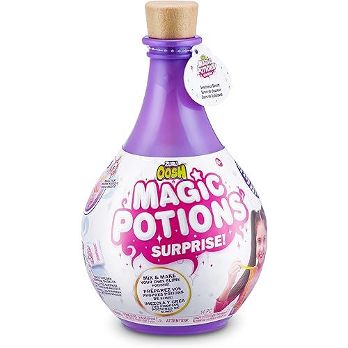 Oosh Potions Slime Surprise (Purple) by ZURU DIY Slime Kit with Sparkles, Beads,and Glittler, Discover Magical Fluffy Putty Slime for Kids and Girls (Purple)