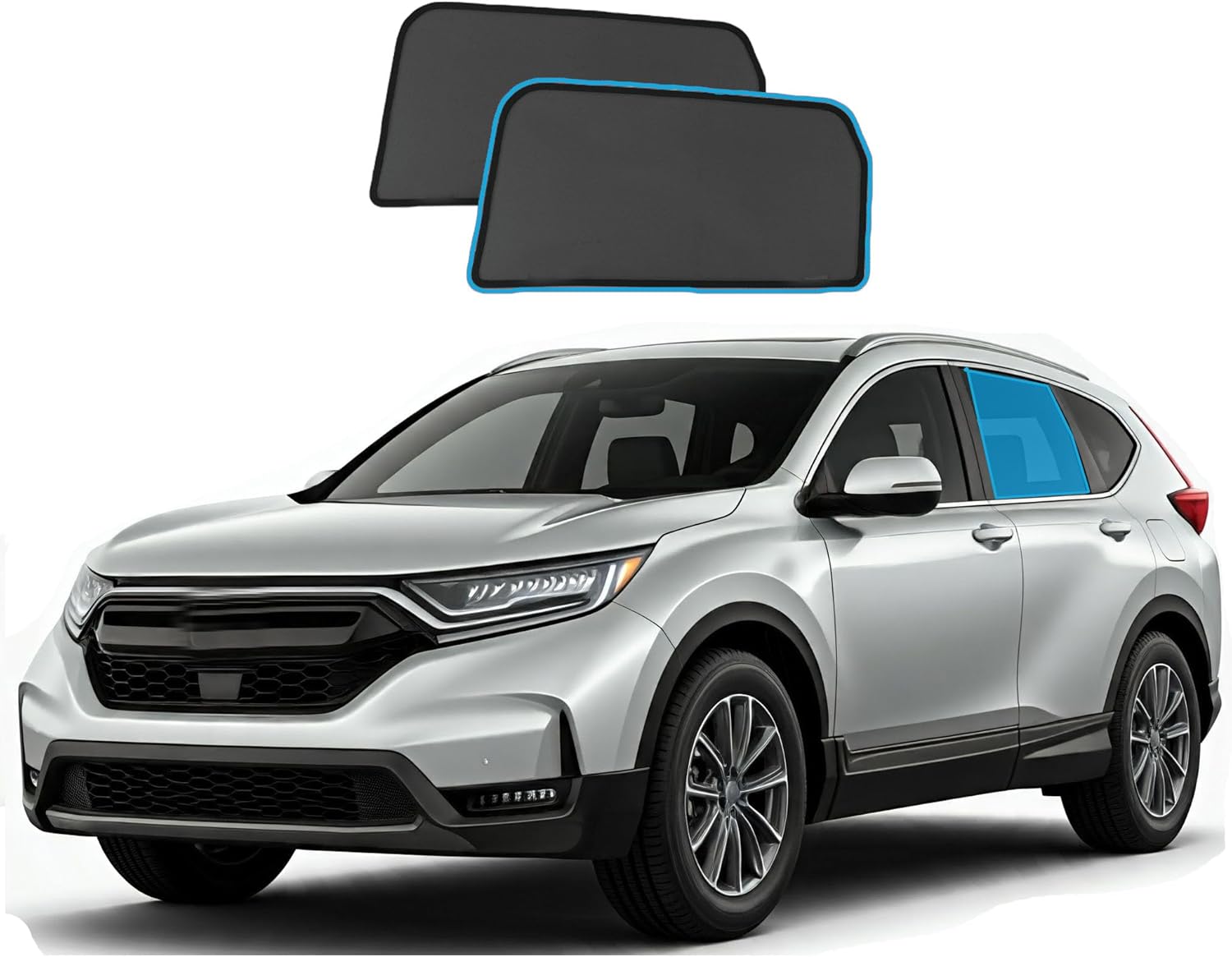 Custom Magnetic Mesh Sunshade for Honda CRV 2022-2026, Side, Rear & Port Windows Sun Blind for Baby Protection, UV/Heat Reduction,Privacy Shield (2 pcs Rear Window Shades)