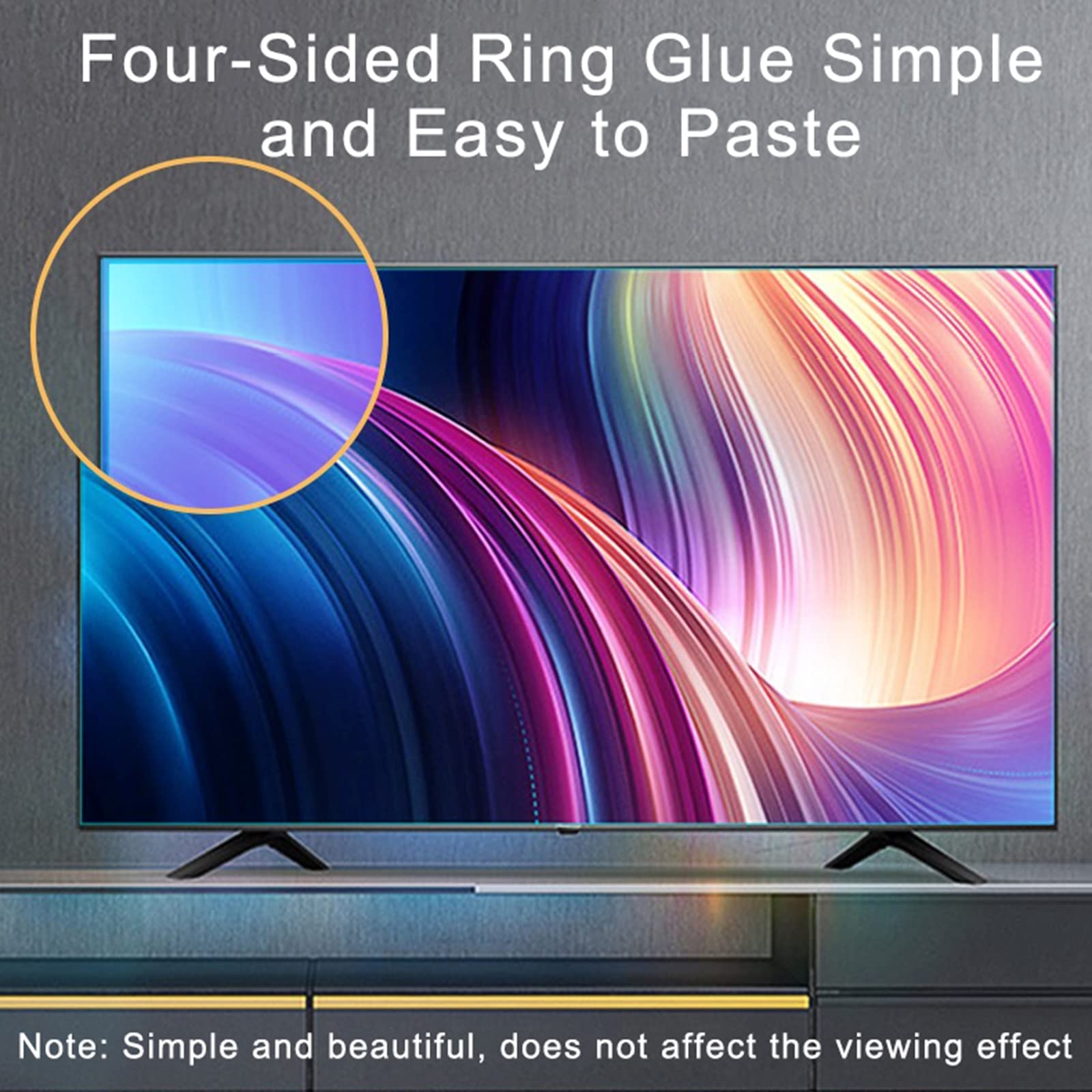 Desconocido Protector de Pantalla de TV Ultra Transparente de 32 a 75 Pulgadas para el hogar, película Mate antirradiación/antideslumbrante/antiazul/Filtro de Polvo, Que Alivia la Fatiga ocula
