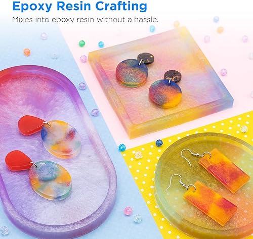 Vista 41 de Rolio - Polvo Mica - 12 tarros de pigmento de color nacarado para pintura, tinte, fabricación de jabón, esmalte de uñas, resina epóxica, fabricación