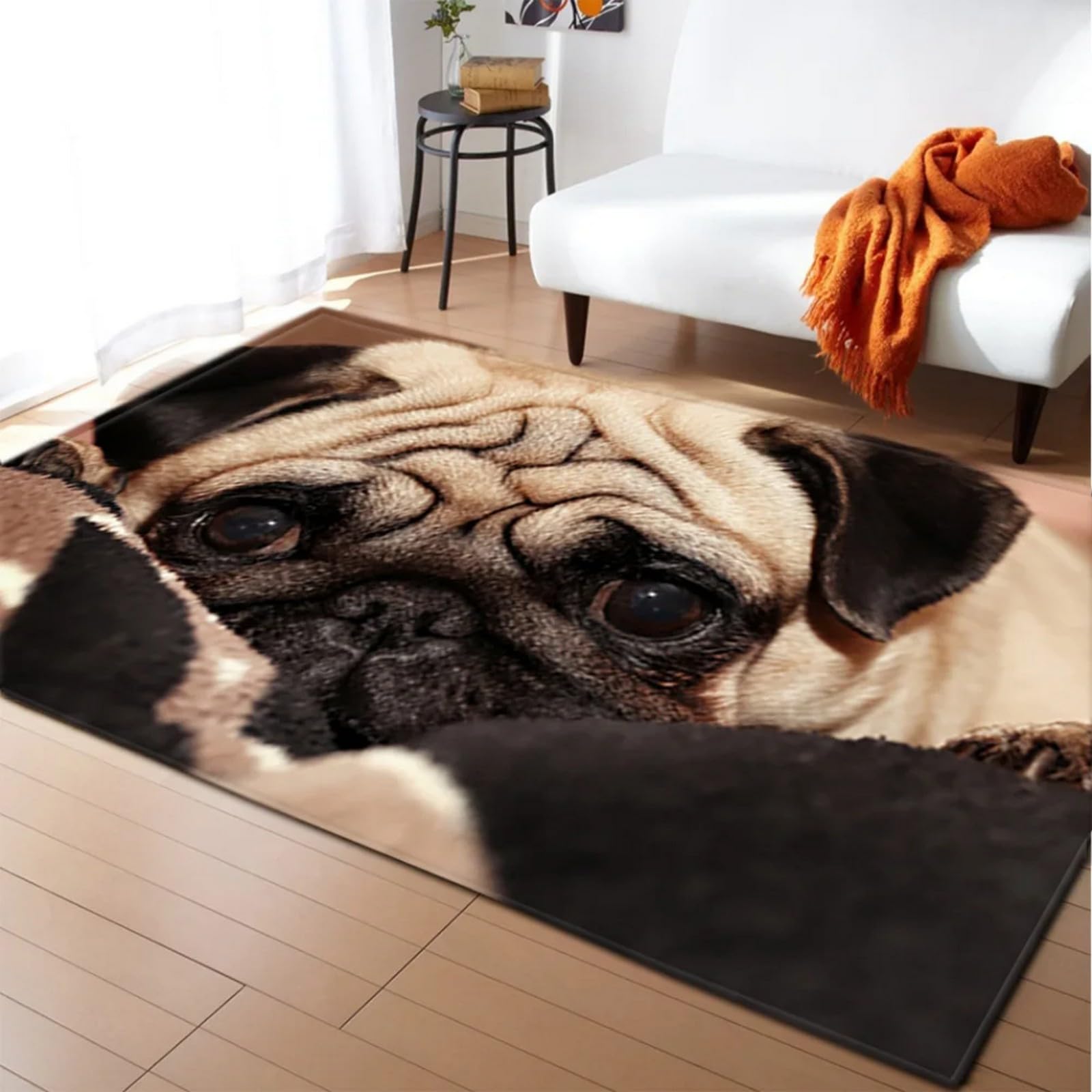Tapis de salle de jeux chien 120x160cm antidérapant en polyester