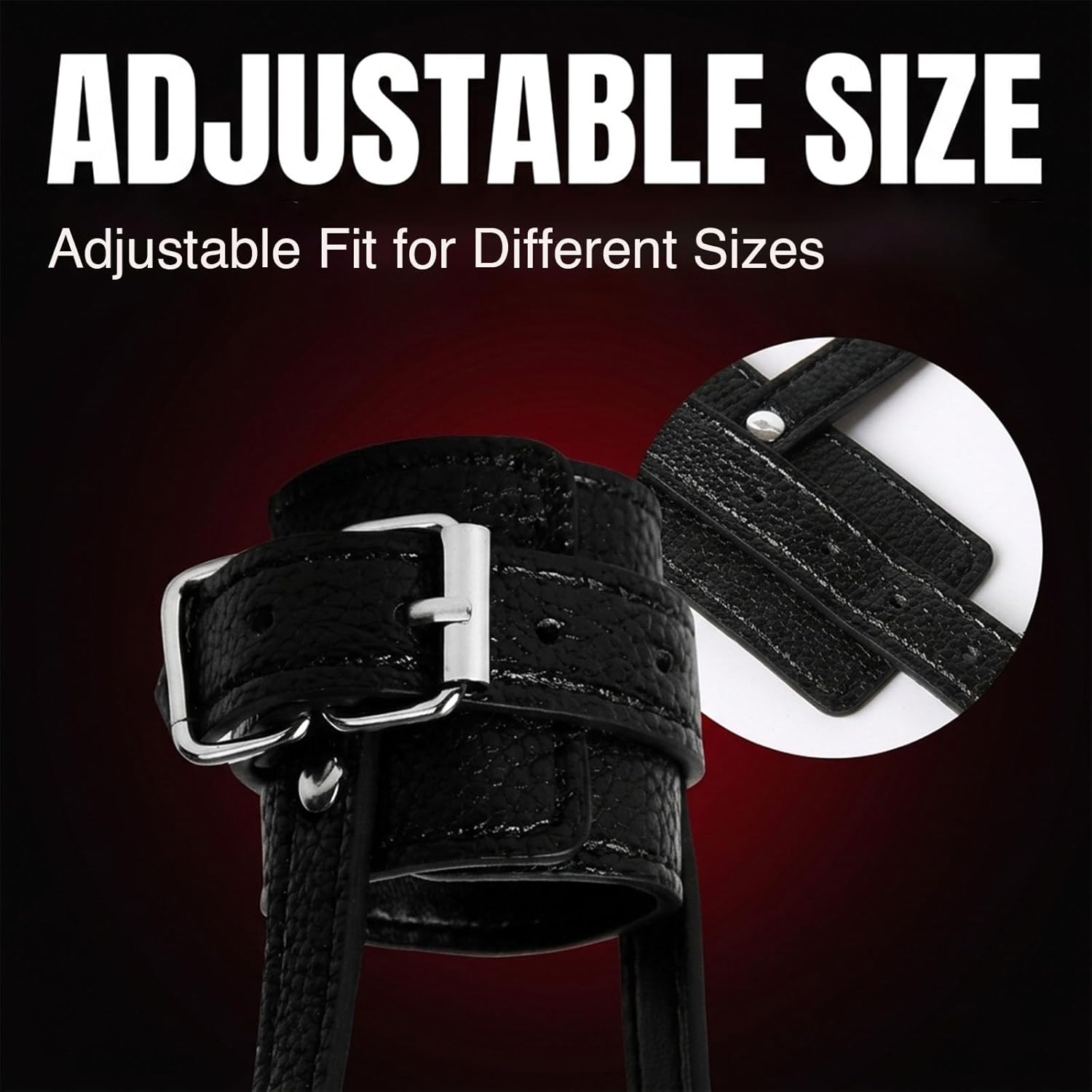 Adjustable Penis Testicle Stretcher with Chain Leash, Adjustable Cock Ring BDSM Restraint Device Male Chastity Device Sex Toys for Men Bondage Penis Ring Testicle Toys Crusher Cbt Chastity Cage