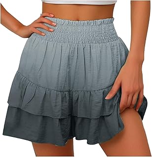 2025 - Moda Mujer Estampado Gran Formato Pantalones Cortos Sexy Pierna Ancha Vertical Casual Culotte Pantalones Elegantes Mujer Boda, gris, XXL
