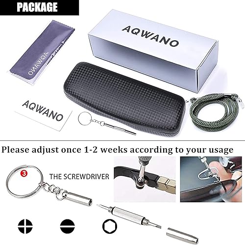 Miniatura 8 de AQWANO Blue Light Blocking Reading Glasses Women Men, Fashion Round Computer Readers Anti EyestrainUVGlare