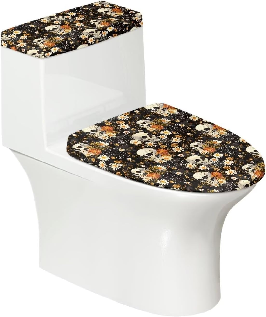 Tiger Toilet Lid Tank Lid Dust Cover Leopard Toilet Covers with Elastic Edge Fits Most Toilet Tanks & Lids Easy to Install and Clean Toilet Lid Cover