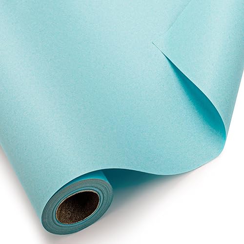 Burymento Rollo de papel kraft  17 x 32.8 pies, 1 rollo de papel de regalo reciclable de color sólido, adecuado para baby shower, despedida de disponible en Yaxa Colombia