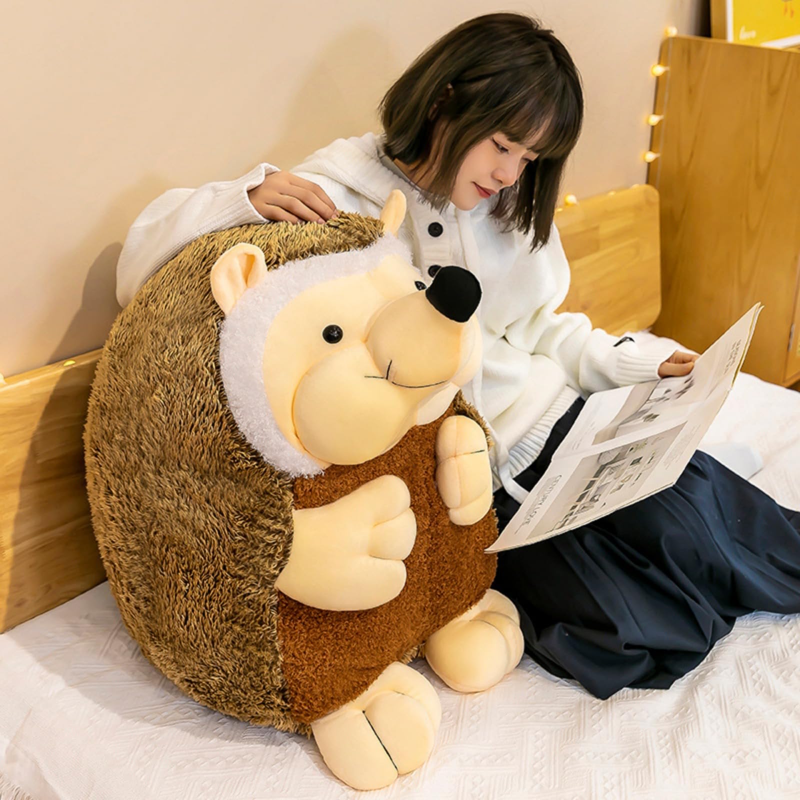 Kuscheltier Igel Plüschtier Igel Stofftier,Kuscheltier Igel Plüsch, Igel Plüsch Kissen,Kuschel Igel Plüschtier Hedgehog Plüsch Igel,Geschenk Für Kinder,Baby Kinder Spielzeug (45cm,Herren)