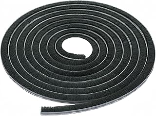 Brixwell Vanguard Astragal Pile Weatherstrip 0.625" Pile Height, 100' Roll, Black Finish