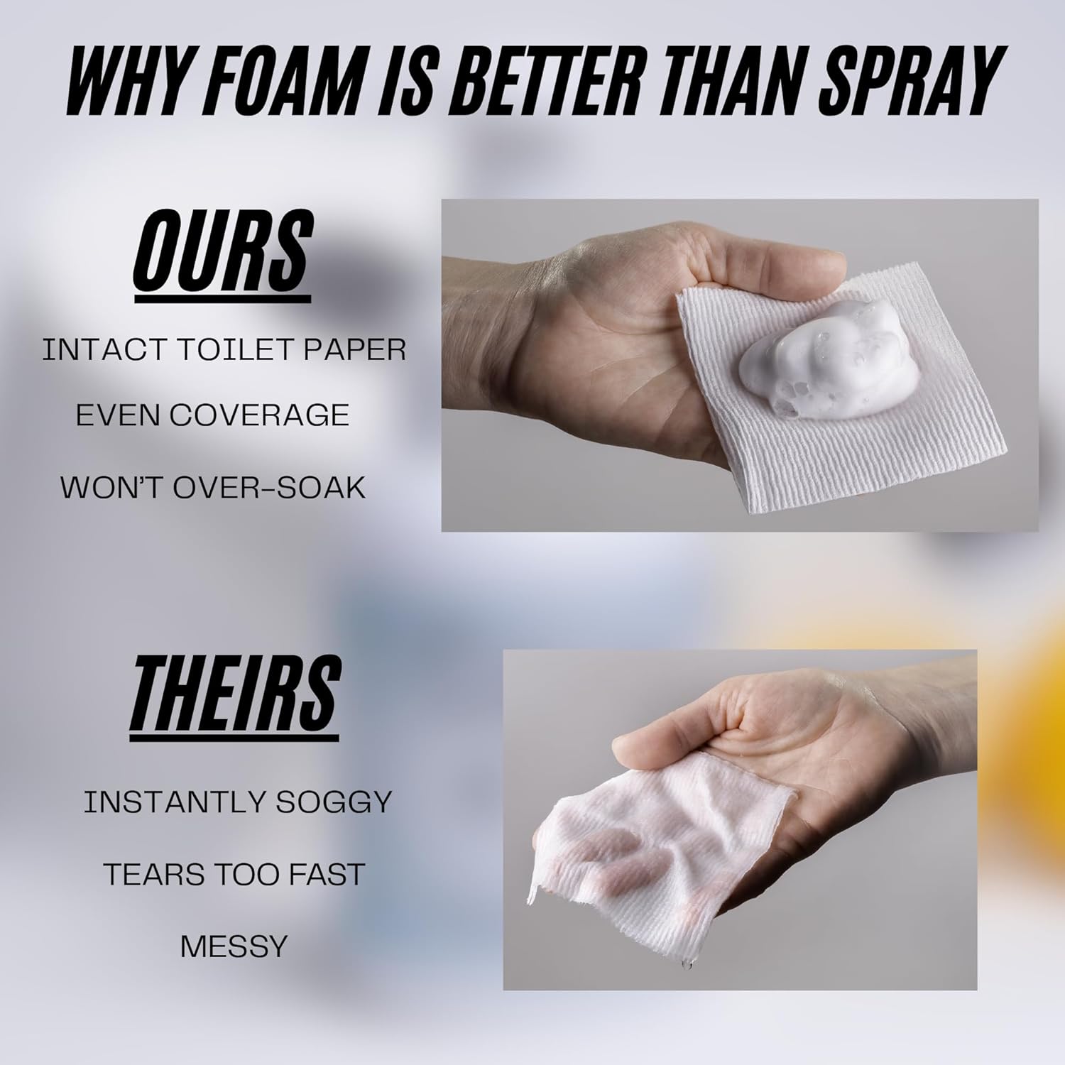 Toilet Paper Foam, Lemon Scent, 500 Wipe Equivalent, 10oz, Gentle for Kids - Image 4