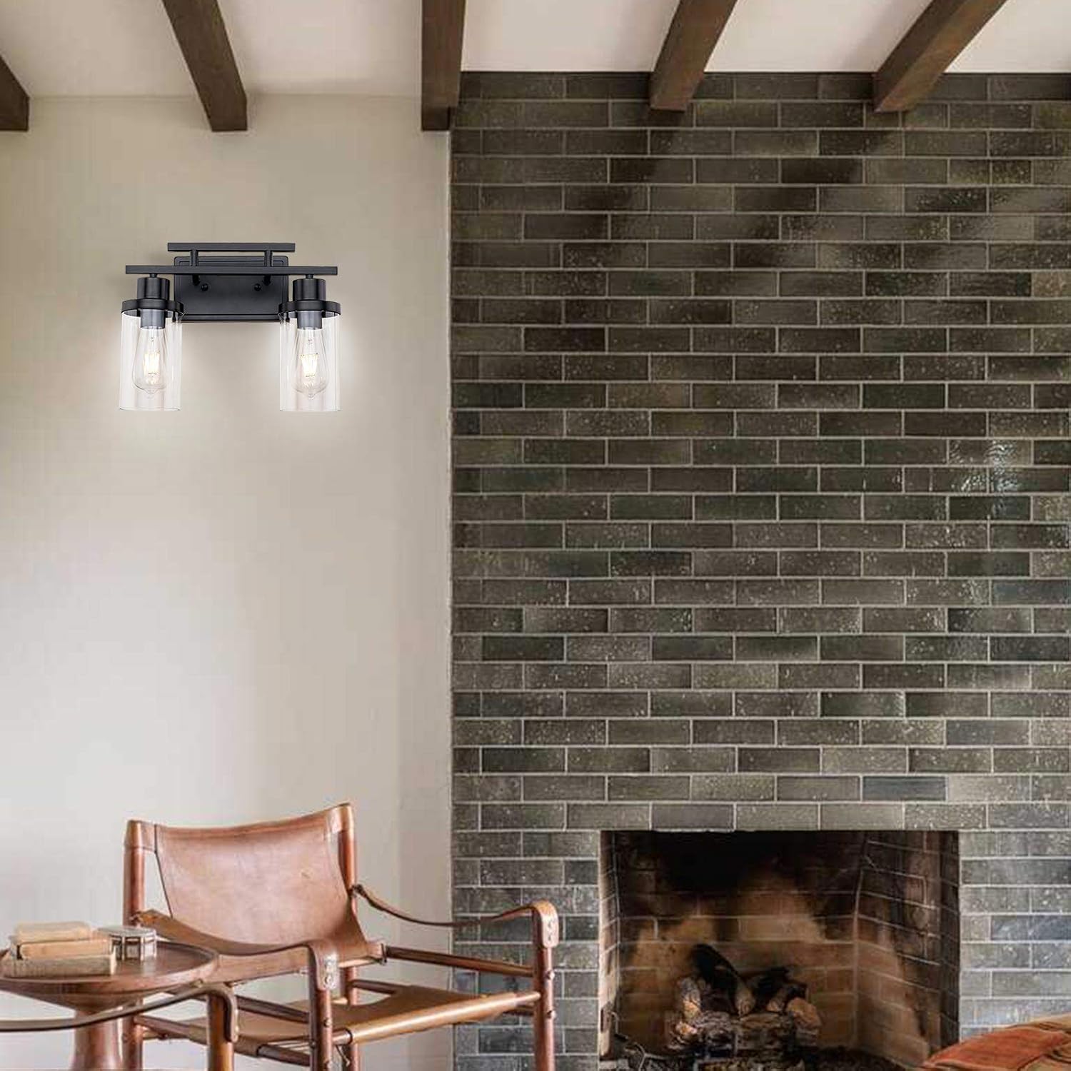 Gеt Chеар Prісе LUXEMI 2-Light Wall Sconce, Industrial Black Vintage Lighting with Clear Glass Shade, Bathroom Vanity Lights Over Mirror, Wall Light for Farmhouse, Mirror Light for Bedroom Living Room Dining Room