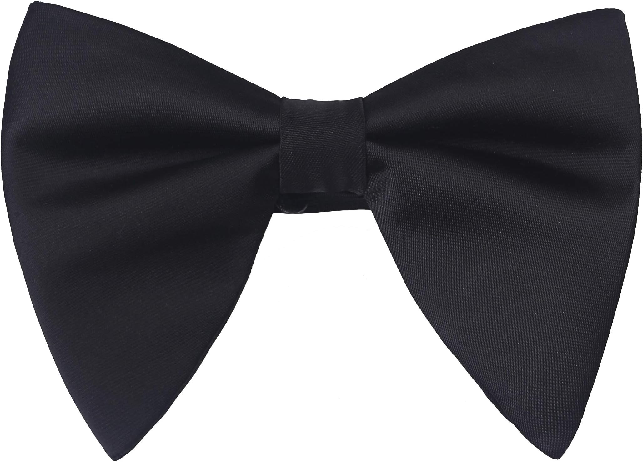 Mens Oversized Satin Silk Bow Tie Solid Color Formal Tuxedo Big Bowtie