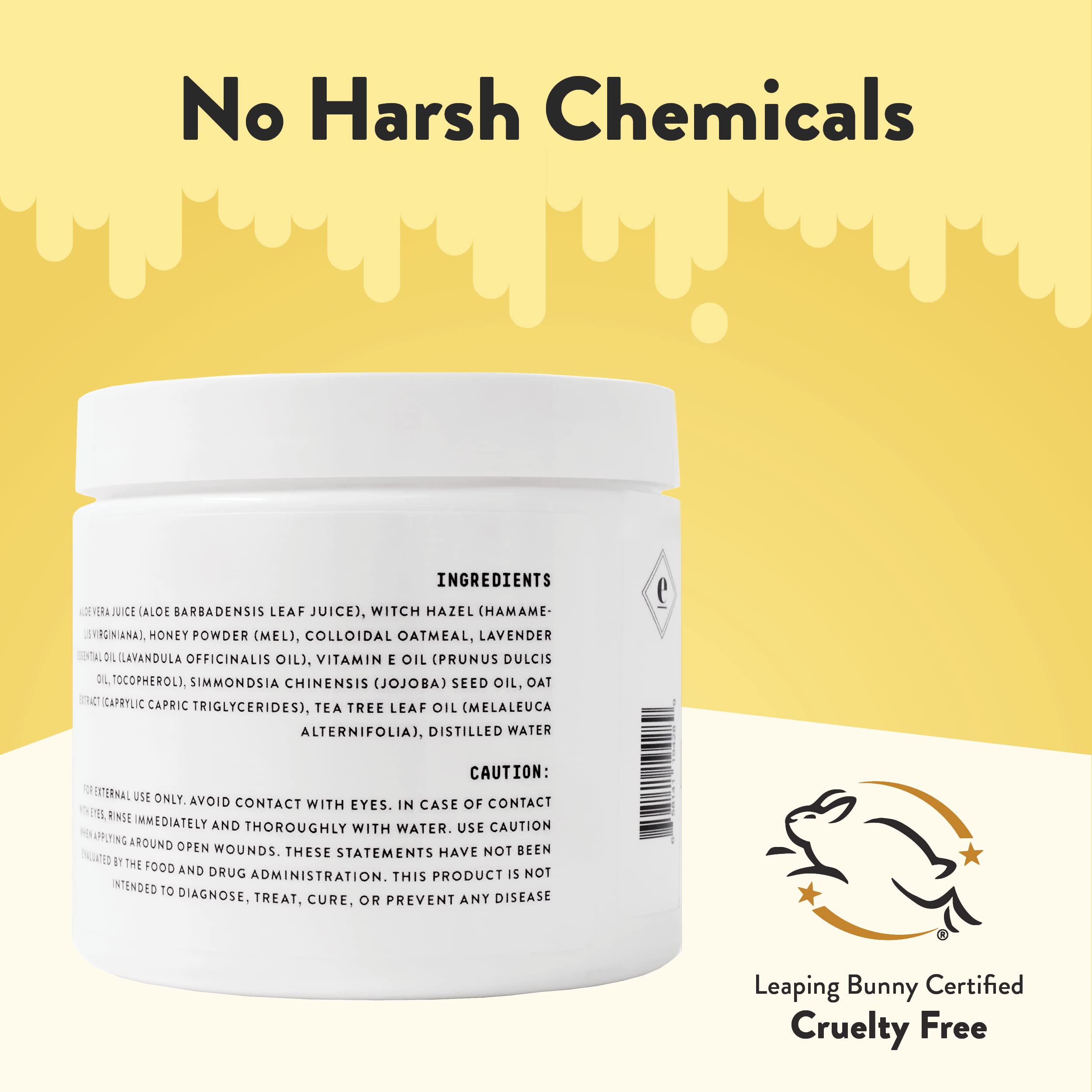 ECZEMA HONEY Juckreiz kühlende Gesichts- und Körper-Runden, Anti-Juckreiz Baumwoll-Gesichtspads, Feuchtigkeitscreme für Ekzeme, trockene und empfindliche Haut (50 Baumwoll-Runden)