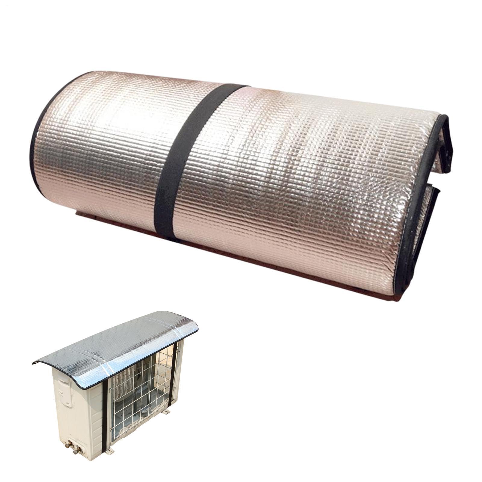 Cubierta de CA para unidades exteriores impermeable de lona negra protectora 8