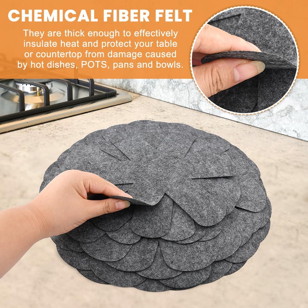 Pot and Pan Protectors,w/Dishcloths,Pans Protector for Stacking,Set of 15 in 3 Size,Felt Pan Separators for Stacking,Cookware Protectors Pot Divider Separator Pad for Save Space