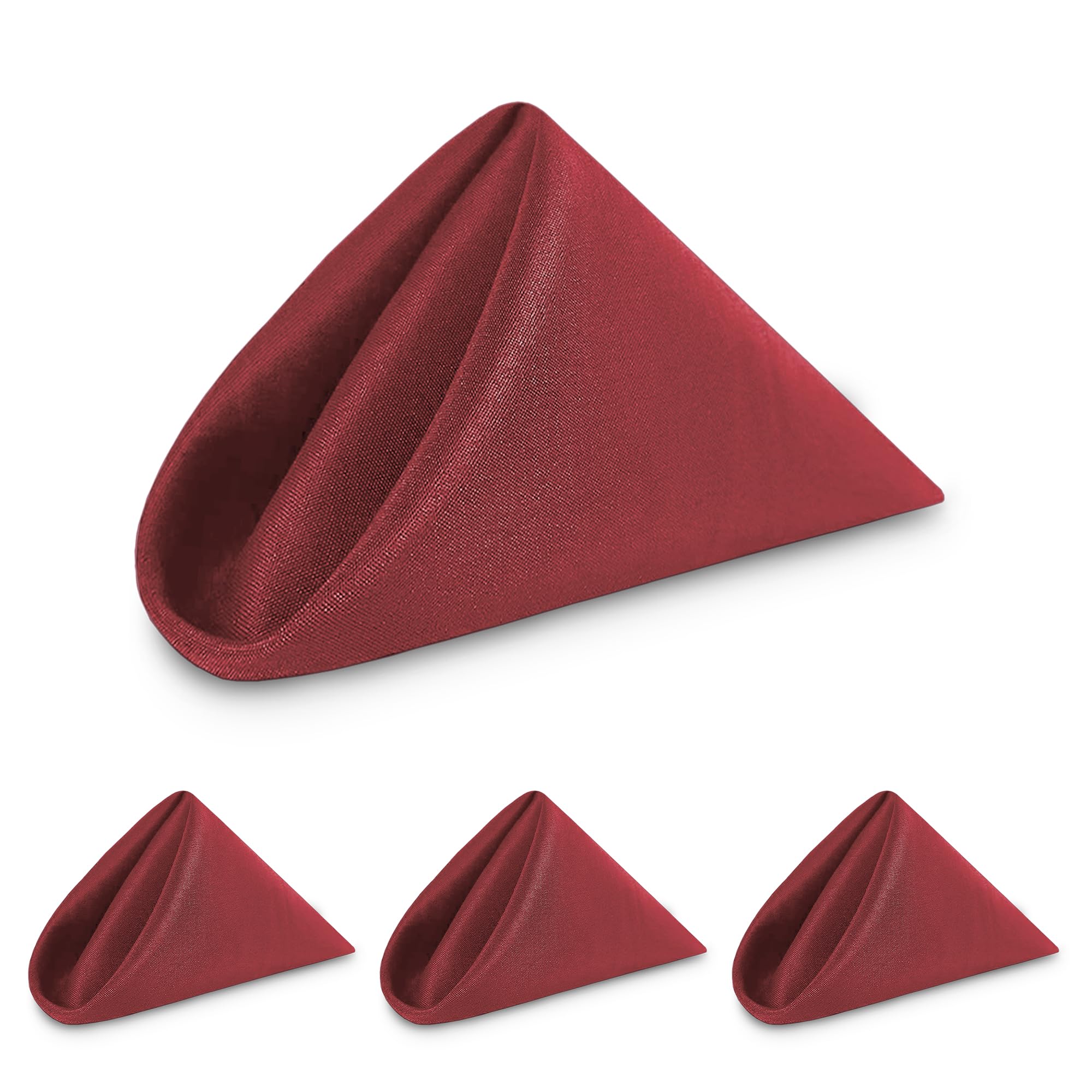 WedDecor 20 x 20 Inch 100% Polyester Cloth Napkins Claret, 4pcs โ image 1